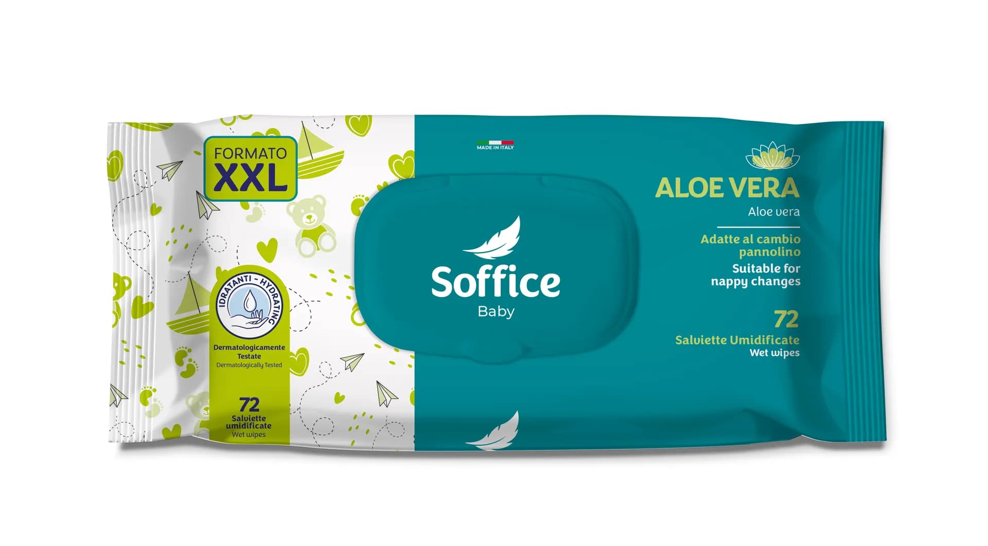 SALVIETTE UMIDIFICATE BABY - ALOE - 72 PZ