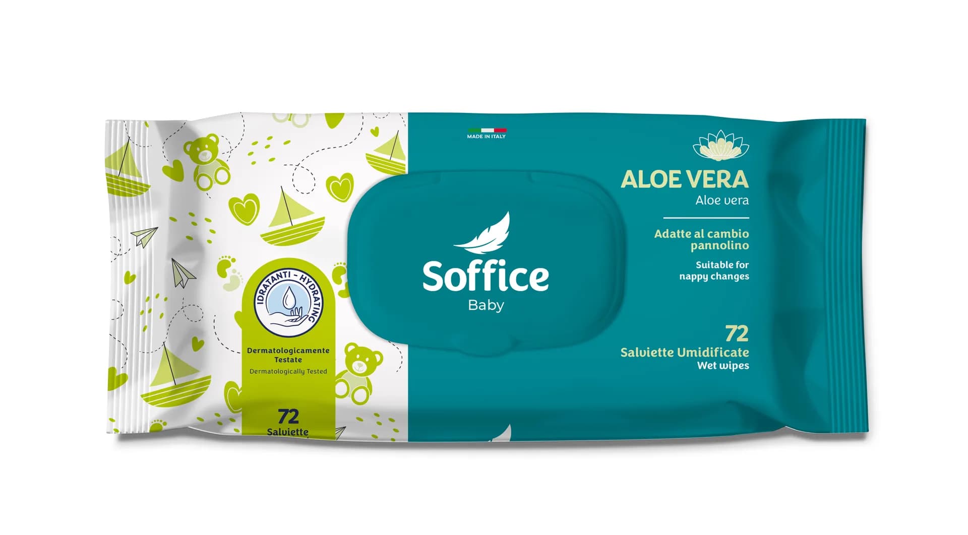 SALVIETTE UMIDIFICATE BABY - ALOE - 72 PZ