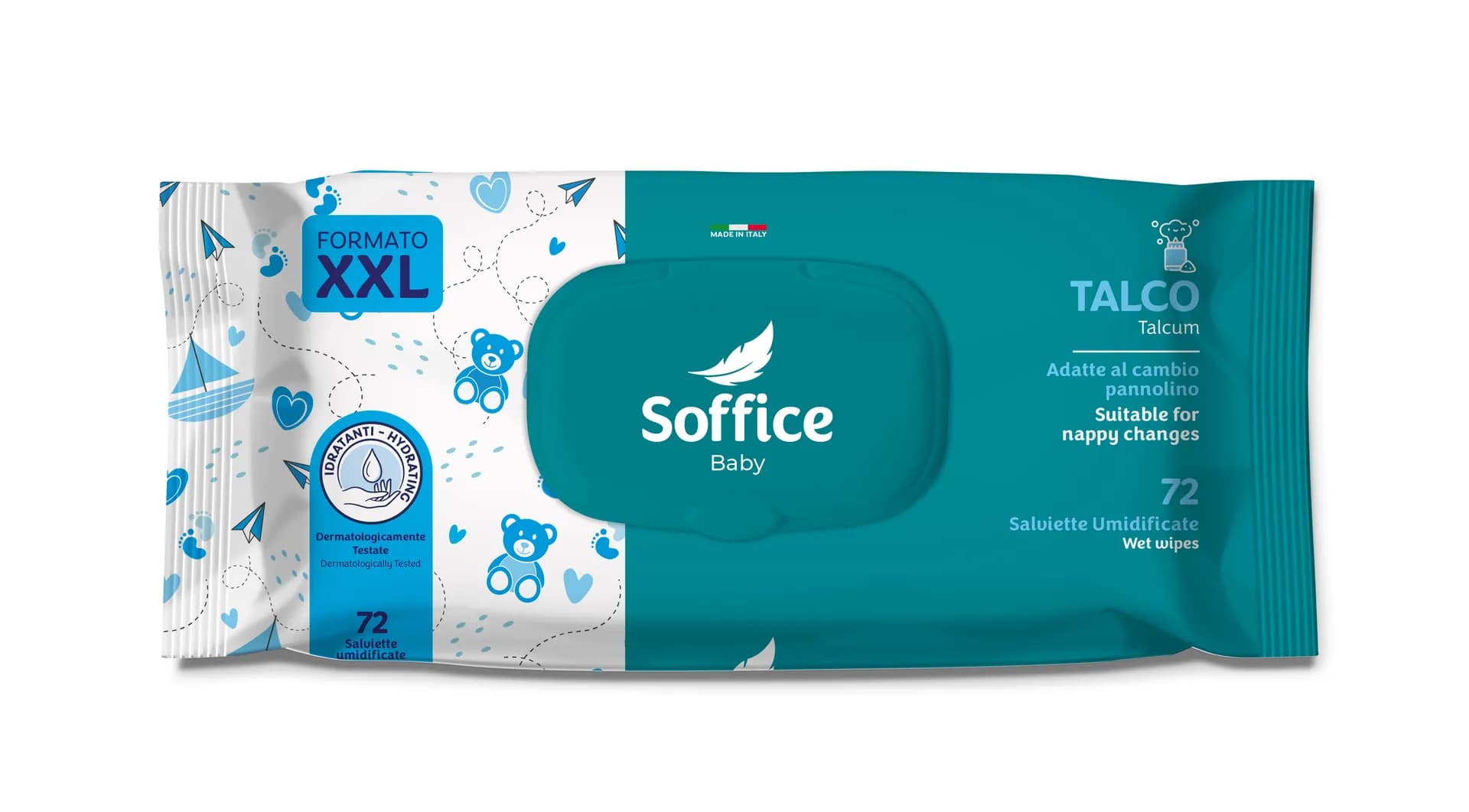 SALVIETTE UMIDIFICATE BABY - TALCO - 72 PZ